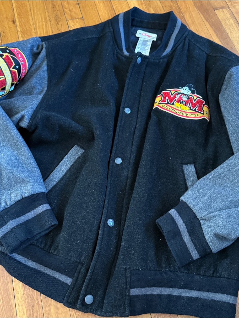 Disney Black & Gray Mickey Varsity Jacket
